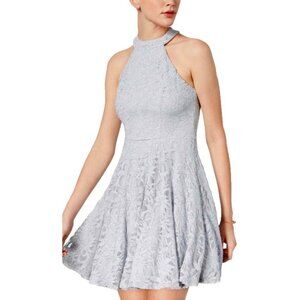 B. Darlin Juniors Glitter Lace Fit & Flare Dress